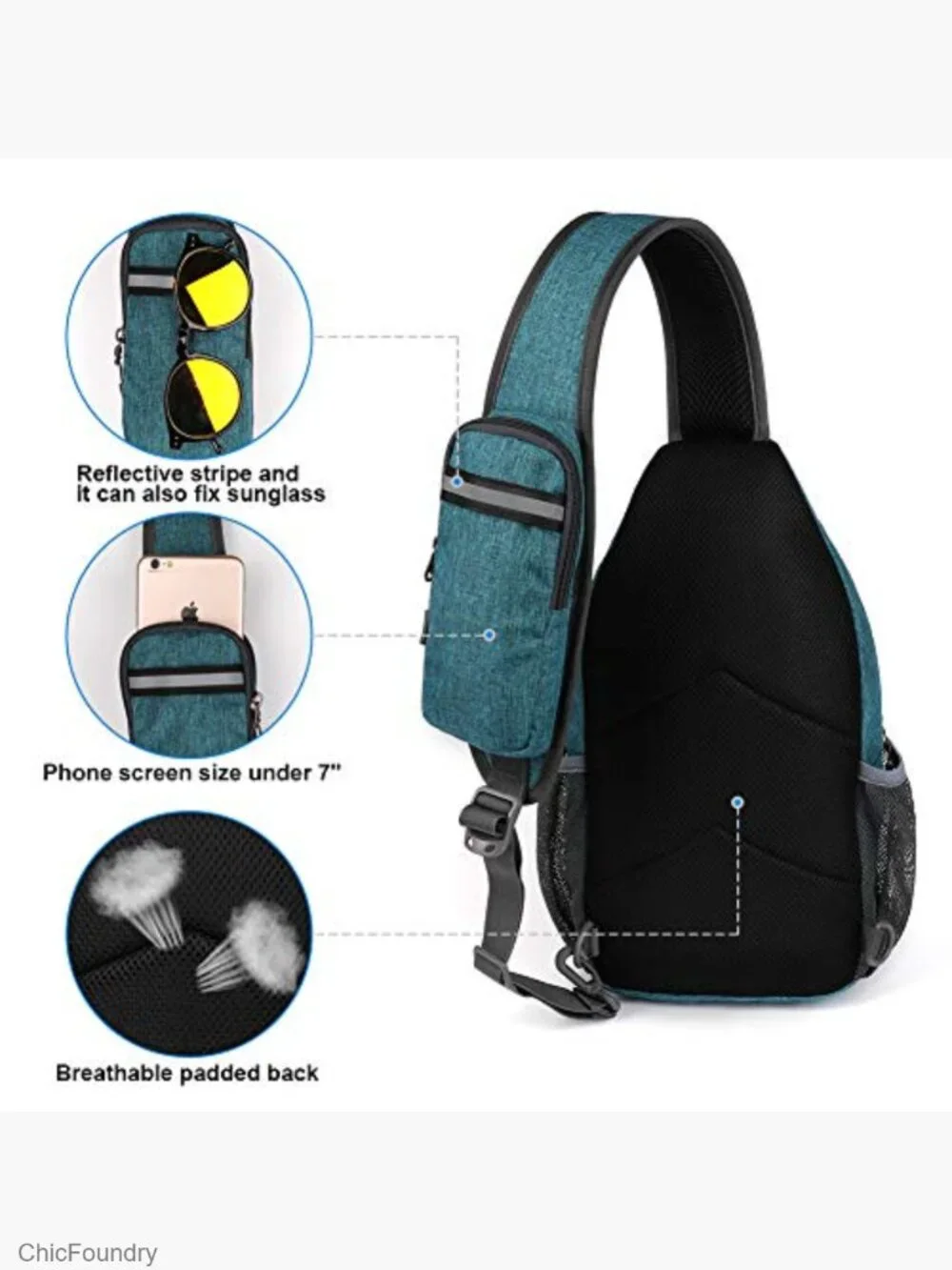 Crossbody Sling Backpack Travel Daypack Hiking Chest Bag
